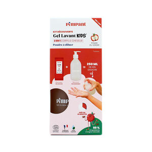 Kit découverte gel lavant Kids 2 en 1 pomme poudre à diluer  
