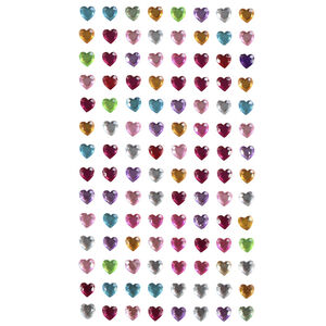 Lot de 112 boucles d'oreilles stickers cœurs pour fille 