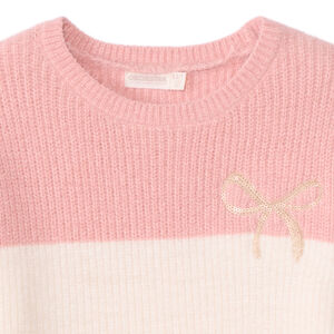 Pull en tricot oversize effet color block pour fille 