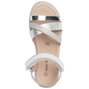 Sandales argentées à brides pour enfant fille 