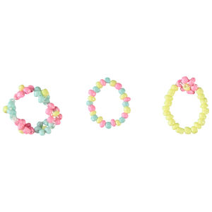 Lot de 3 bagues en perles fantaisie pour fille 