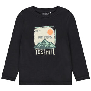 T-shirt manches longues à print et patch pour garçon 