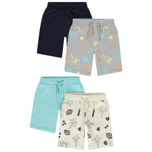Lot de 4 bermudas fantaisie en jersey pour garçon 