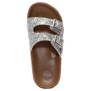 Nu-pieds argentés à paillettes du 28 au 38 