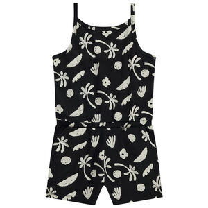 Combishort en jersey slub imprimé fantaisie pour fille 