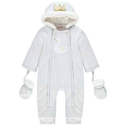 Combi Pilote Pour Bebe Fille Motif Cygne Orchestra Fr