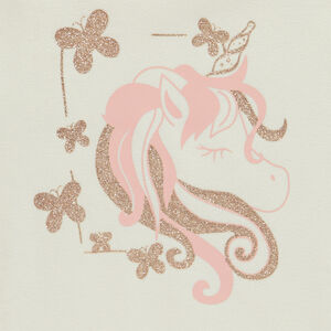 Ensemble jogging molleton print licorne pailletée pour fille 