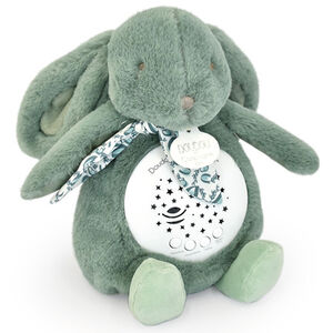 Veilleuse peluche musicale et projecteur Vert 
