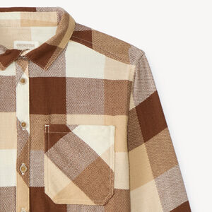 Chemise manches longues garçon à carreaux 