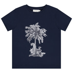 T-shirt manches courtes à broderie réaliste pour garçon 