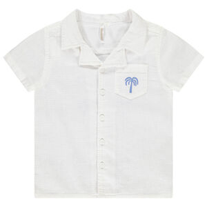 Chemise manches courtes printée à col cubain pour bébé garçon 