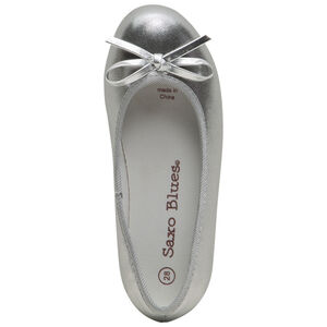 Ballerines argentées avec noeud 