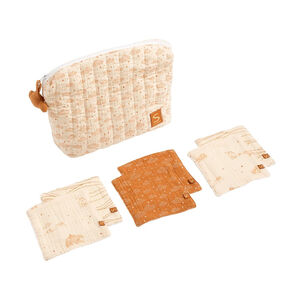 Trousse de toilette Orsino + 6 carrés en éponge lavable  