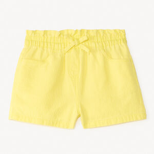 Short en toile coloris uni pour fille 