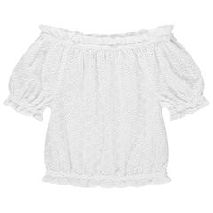 Top pour fille blanc en broderie anglaise , Orchestra