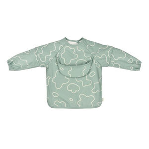 Bavoir tablier 2 en 1 avec manches amovibles sage green 