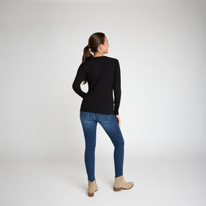 T-shirt manches longues de grossesse côtelé uni 