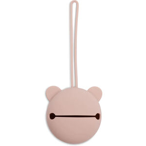 Étuis à sucette en silicone Ø 7 cm Ours wild rose 