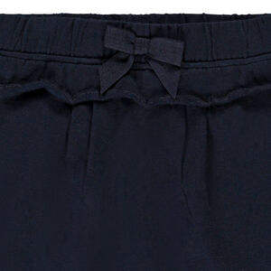 Jogging en molleton uni avec liseré volanté pour bébé fille 