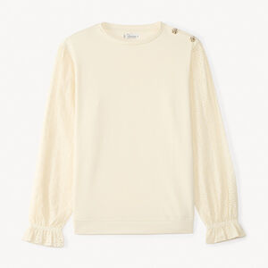 Sweat molleton effet 2en1 uni pour femme 