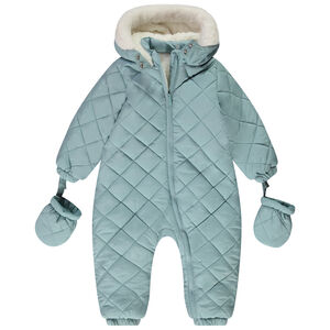 Combi-pilote matelassée à carreaux pour bébé garçon avec finitions différentes selon l'âge 
