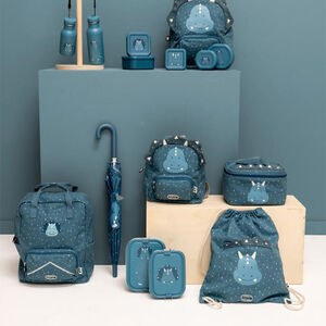 Petite lunchbox en inox Mr. Triceratops bleu 