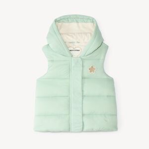 Doudoune sans manches bébé fille motif fleur 