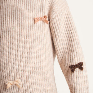 Robe en tricot manches longues fille  