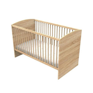 Lit évolutif Little Big Bed 140 x 70 cm Azur aspect chêne doré 