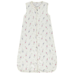 Gigoteuse sans manches en tétra imprimé lapins pour bébé 