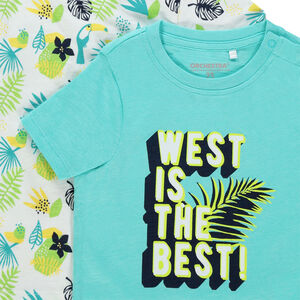 Lot de 5 t-shirts manches courtes bébé garçon à imprimés fantaisie 