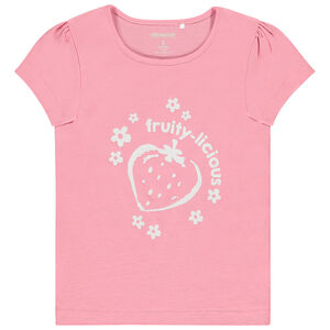 T-shirt manches courtes print fantaisie pour fille 