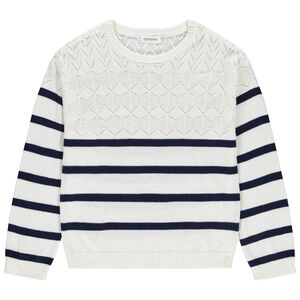 Pull marinière en tricot jeu de points 