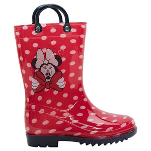 Bottes de pluie en caoutchouc à pois all-over avec print Minnie Disney du 28 au 32 