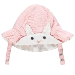 Charlotte en gaze de coton avec lapin en relief sur le devant 