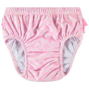 Couche-culotte de bain imprimé flamants roses pour bébé fille 