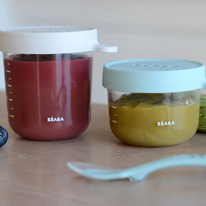 Pack robot cuiseur bébé Babycook Neo gris mineral + 2 pots + 2 cuillères 