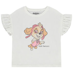 T-shirt manches courte volantée print Skye Pat Patrouille pour fille 