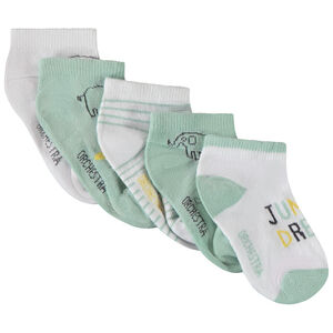 Lot de 5 paires de chaussettes courtes fantaisie pour bébé garçon 