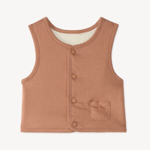 Gilet bébé garçon réversible sans manches en sherpa 