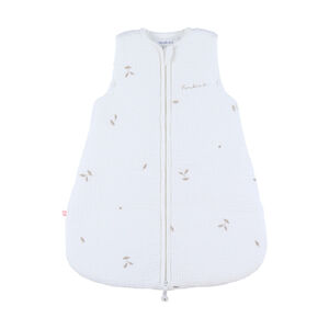 Gigoteuse sans manches 50cm TOG 2 en mousseline brodée blanc 