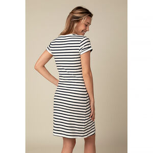 Chemise de nuit de grossesse et d'allaitement à rayures 