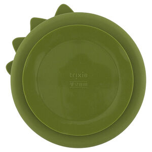 Assiette silicone avec ventouse et compartiments Mr Dino 