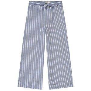 Pantalon large en toile rayée pour fille 