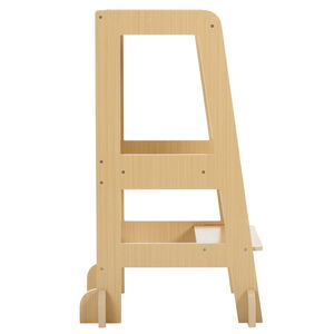 Tour d'apprentissage Premissori avec tableau noir en bois coloris naturel 