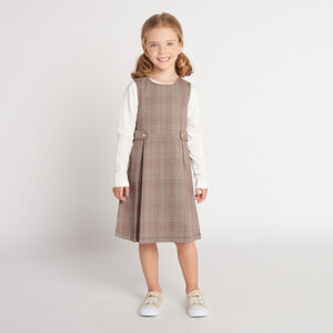 Robe sans manches en toile à carreaux pour fille  