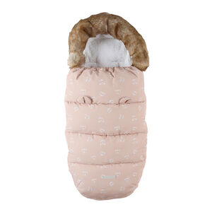 Chancelière en toile étanche imprimé félins 6-36M capuccino 