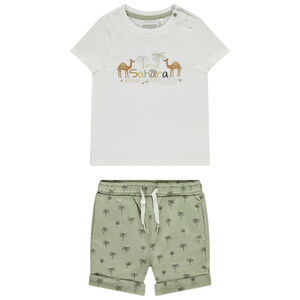 Ensemble 2 pièces motifs palmiers pour bébé garçon 