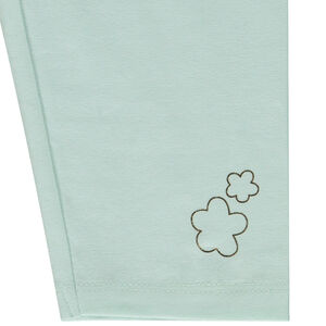 Lot de 2 corsaires unis avec fleurs pailletées pour bébé fille 