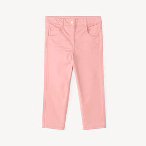Pantalon slim bébé fille en twill uni 